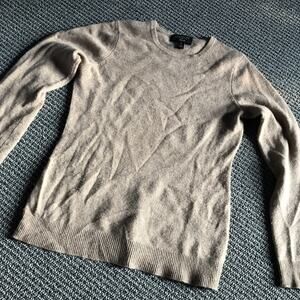 Charter Club Luxury Women Brown Crew Neck Cashmere Long Sleeve Sweater XS